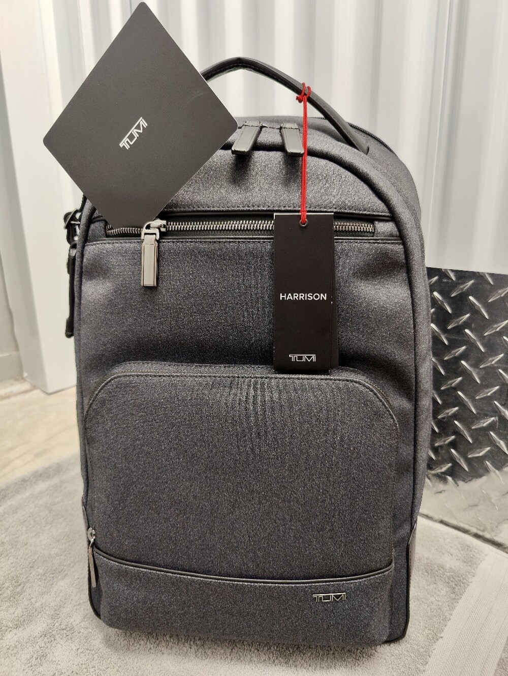 ✨NWT Tumi Harrison Warren Backpack (Charcoal Grey) + Rain Cover - FREE SHIPPING!